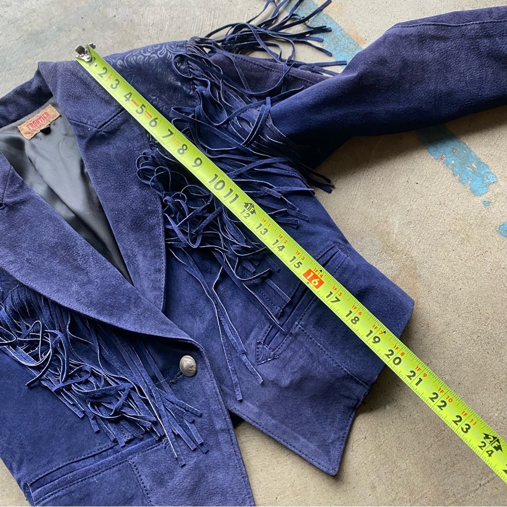 Vintage Phoenix USA Frontier Western Collection Fringe Suede Jacket Paisley - Picture 7 of 9